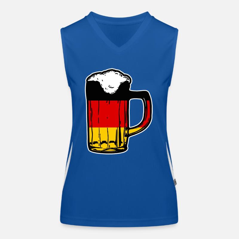 Deutsches Bier German Beer Geschenk Funktionelles Kontrast-Tank Top für Frauen