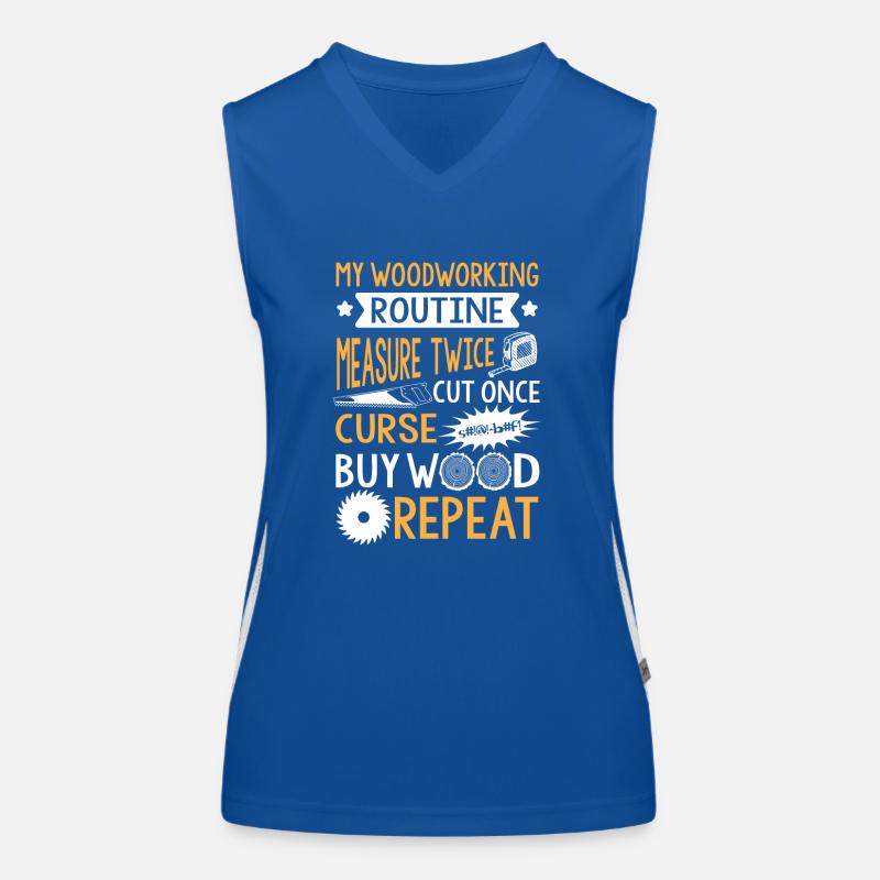 My Woodworking Routine Funktionelles Kontrast-Tank Top für Frauen