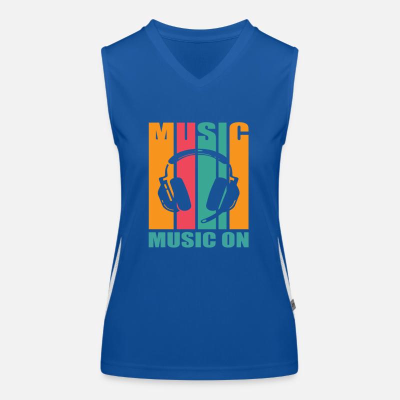 Musik Funktionelles Kontrast-Tank Top für Frauen