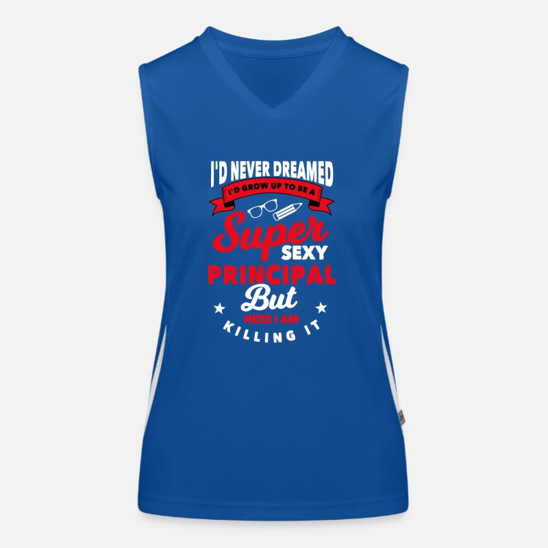Schulleiter Geschenk Funktionelles Kontrast-Tank Top für Frauen