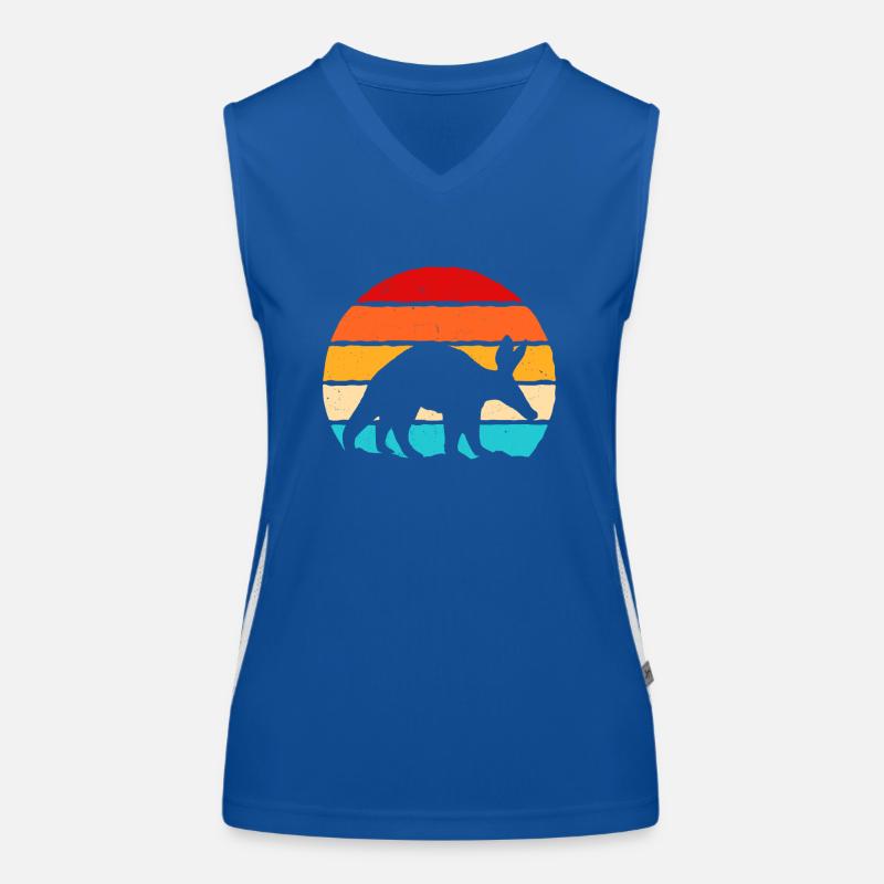 Erdferkel Funktionelles Kontrast-Tank Top für Frauen