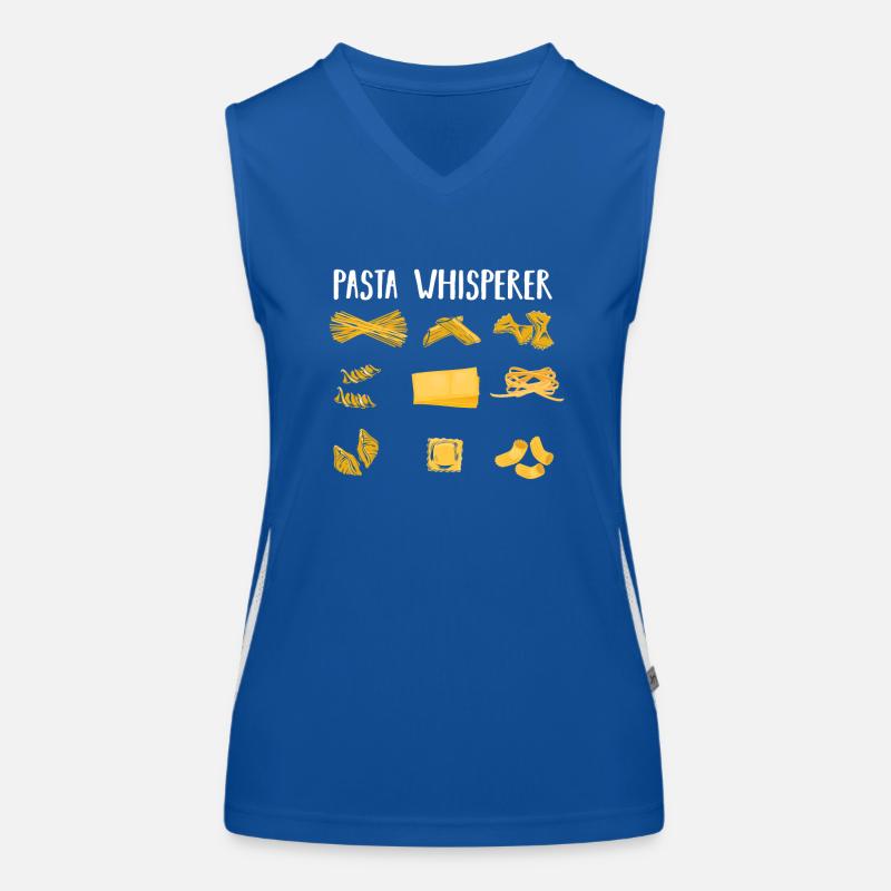 Pasta Flüsterer Geschenk Funktionelles Kontrast-Tank Top für Frauen