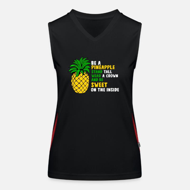 Ananas Débardeur respirant contrasté Femme