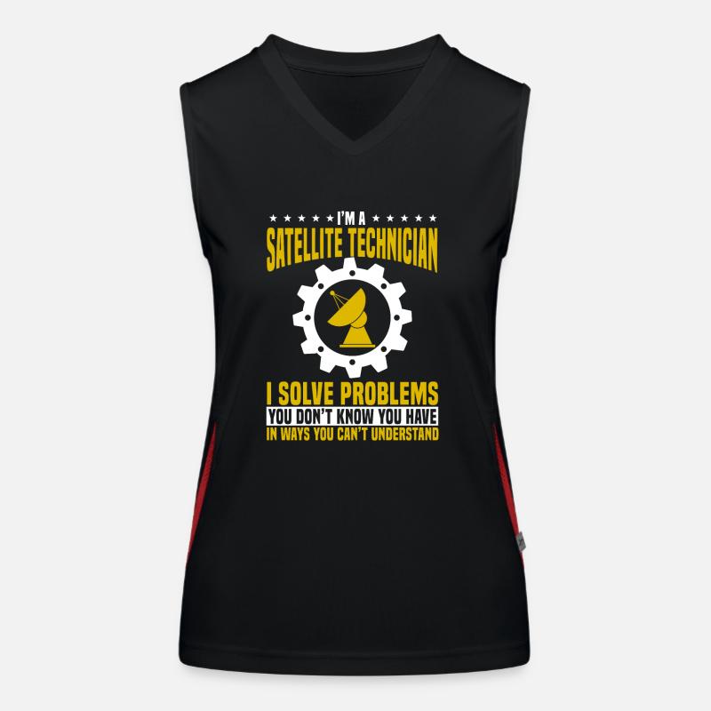 Satelliten Techniker Funktionelles Kontrast-Tank Top für Frauen