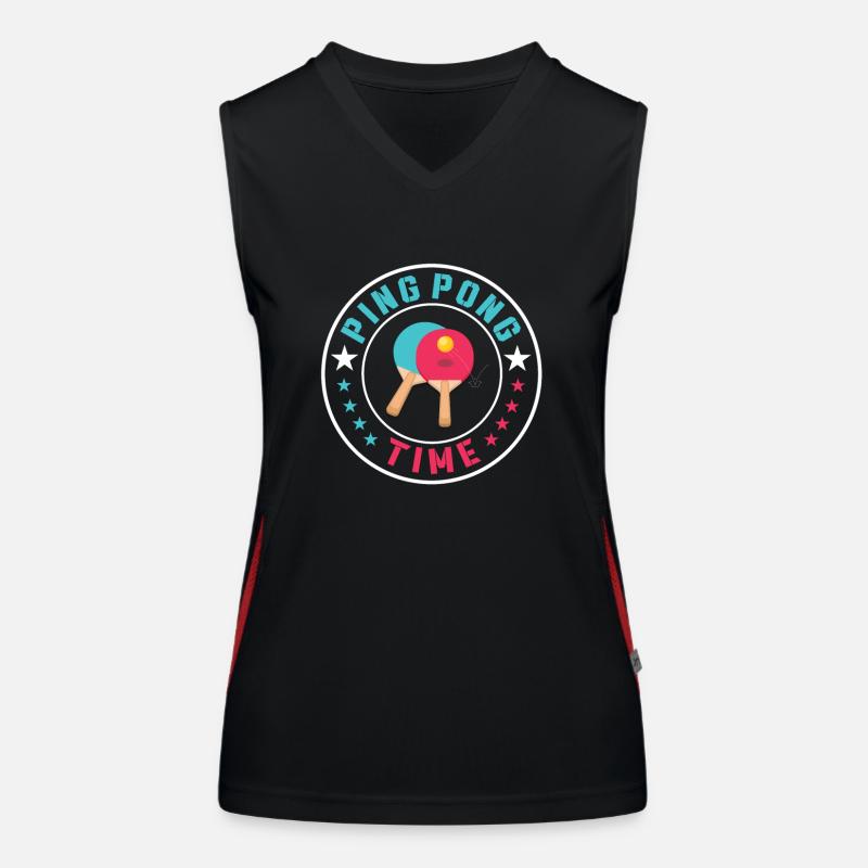 Ping Pong Time Women's Functional Contrast Tank Top