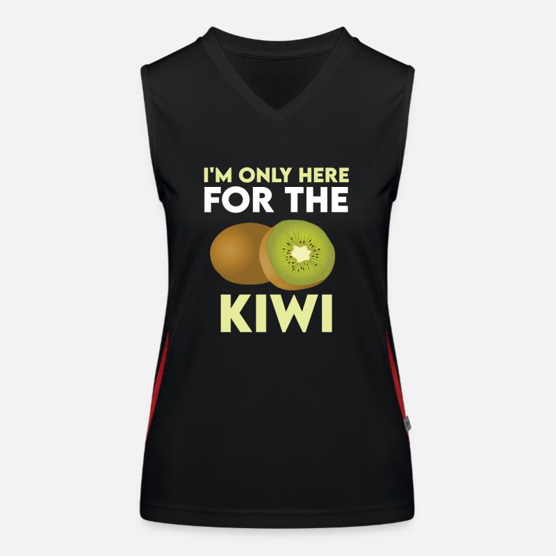 Kiwi Spruch Funktionelles Kontrast-Tank Top für Frauen