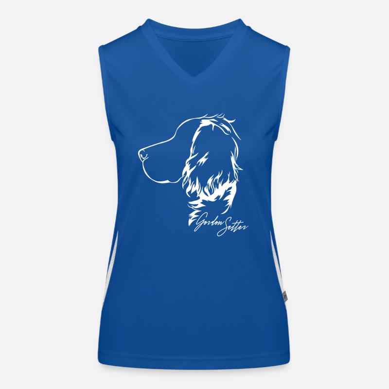 GORDON SETTER Profil Chiens Chien Wilsigns Débardeur respirant contrasté Femme