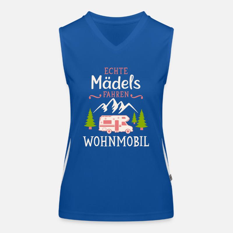 Camping Mädels Wohnmobil Camper Campingplatz Funktionelles Kontrast-Tank Top für Frauen