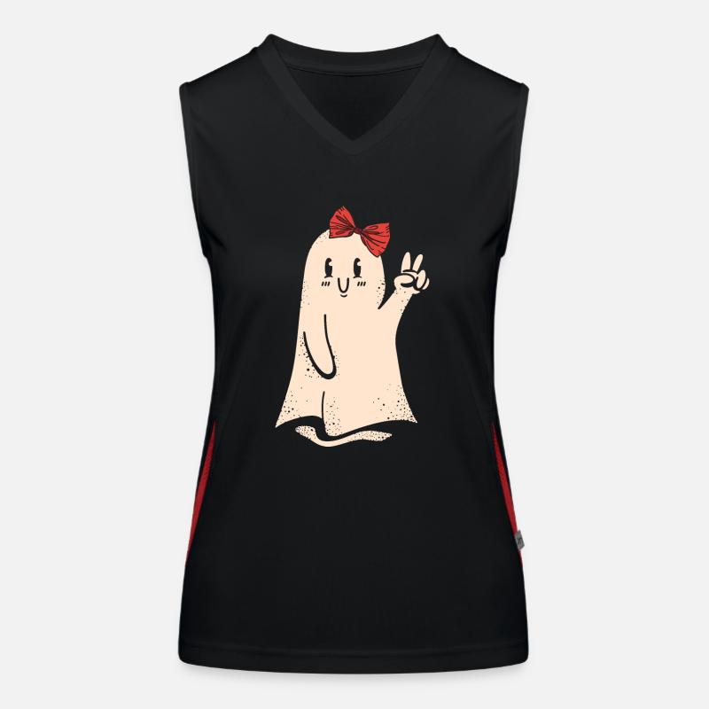 Fantôme d’Halloween Débardeur respirant contrasté Femme