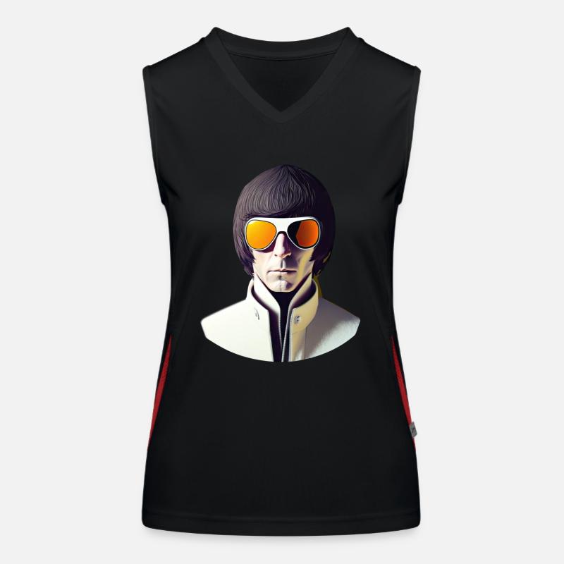 Retro Flash No40 Funktionelles Kontrast-Tank Top für Frauen