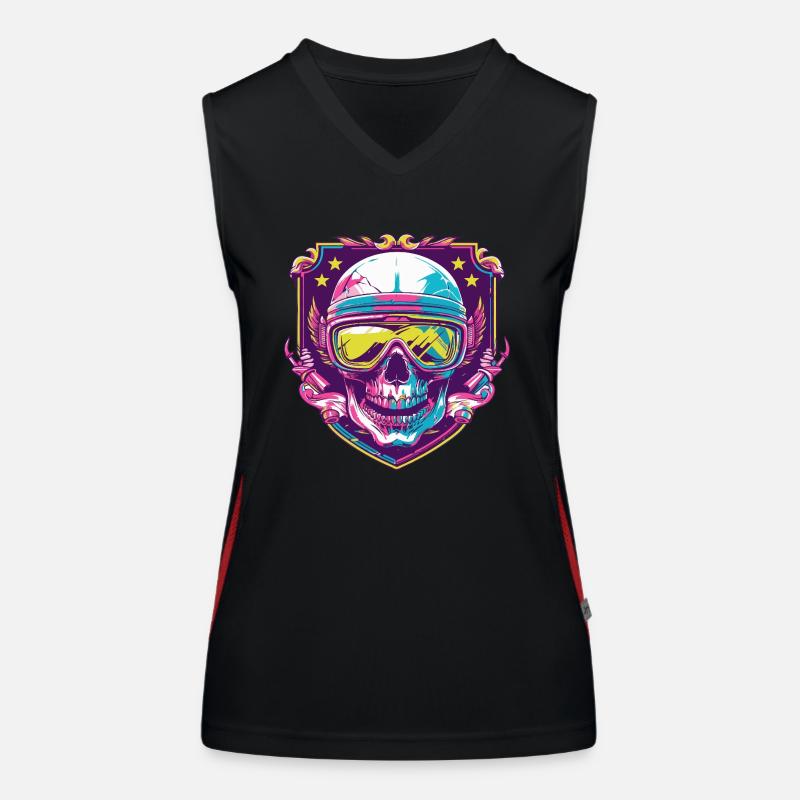 Ski Ski Masques Skull Débardeur respirant contrasté Femme