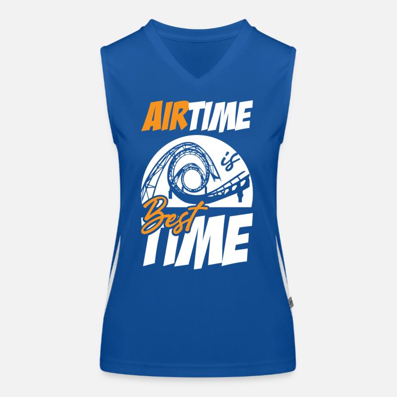 Airtime Is Best Time Roller Coaster Funktionelles Kontrast-Tank Top für Frauen