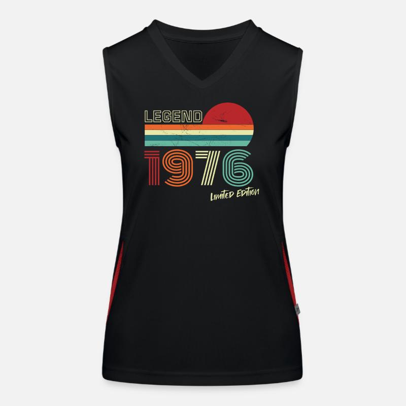 Legend 1976 Geburtstagsshirt Geschenk Jubiläum Funktionelles Kontrast-Tank Top für Frauen