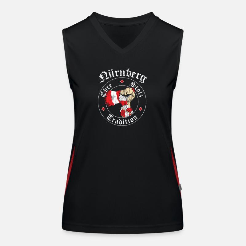 Nürnberg Ehre Stolz Tradition No II Funktionelles Kontrast-Tank Top für Frauen