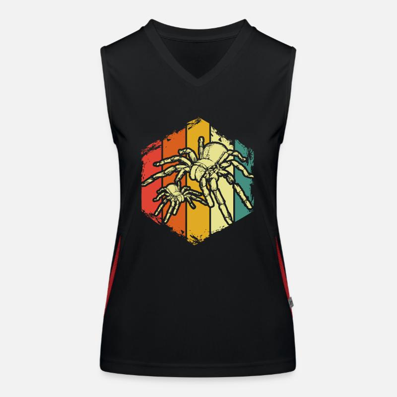 Spider phobia tarantula Women's Functional Contrast Tank Top