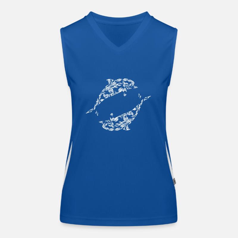 Maori Dolphin Tattoo Origin Forms - Gift Idea Women's Functional Contrast Tank Top