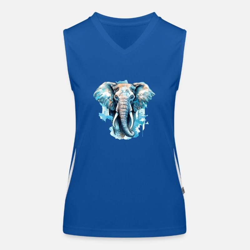 Elefant Funktionelles Kontrast-Tank Top für Frauen