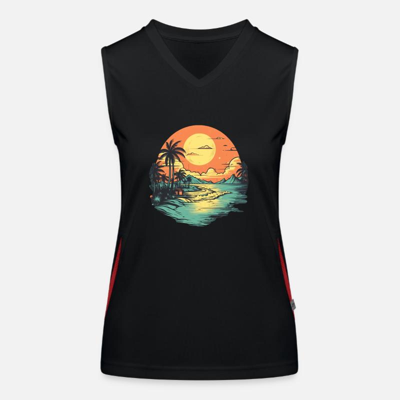 Plage Débardeur respirant contrasté Femme