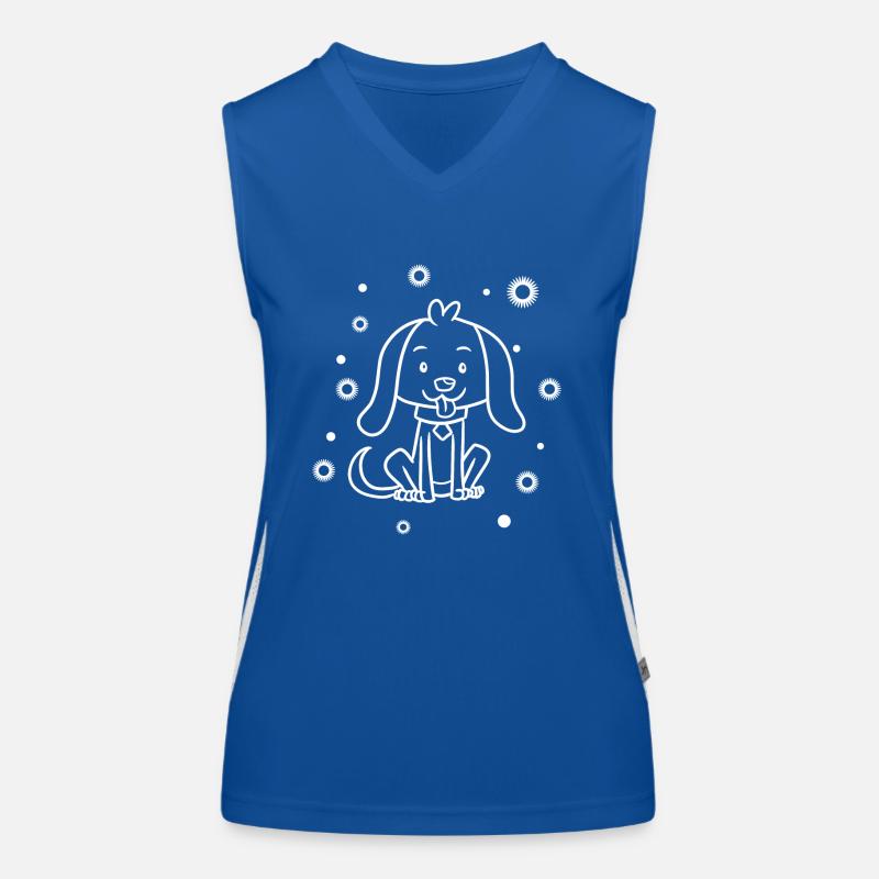 petit bébé chien mignon Débardeur respirant contrasté Femme