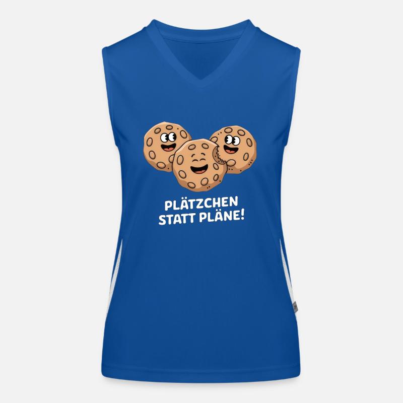 Plätzchen Statt Pläne! Funktionelles Kontrast-Tank Top für Frauen