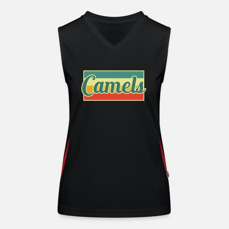 Kamel Funktionelles Kontrast-Tank Top für Frauen