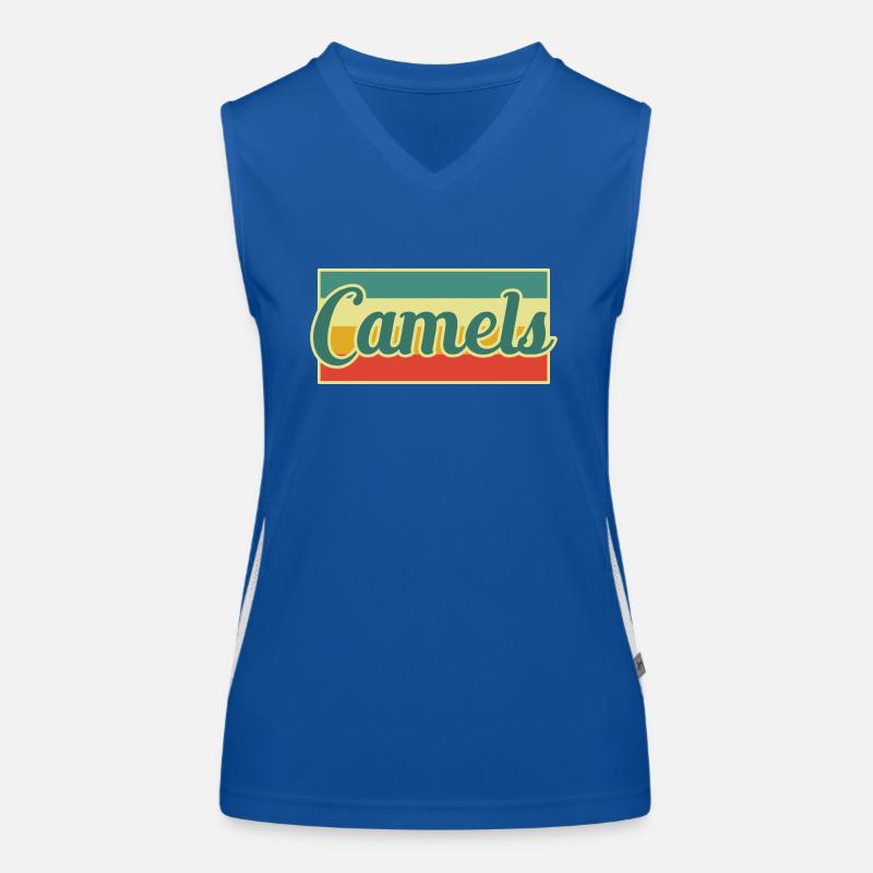 Kamel Funktionelles Kontrast-Tank Top für Frauen