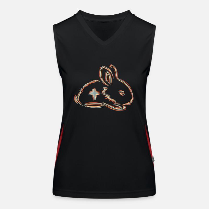 Veterinary Bunny Women's Functional Contrast Tank Top