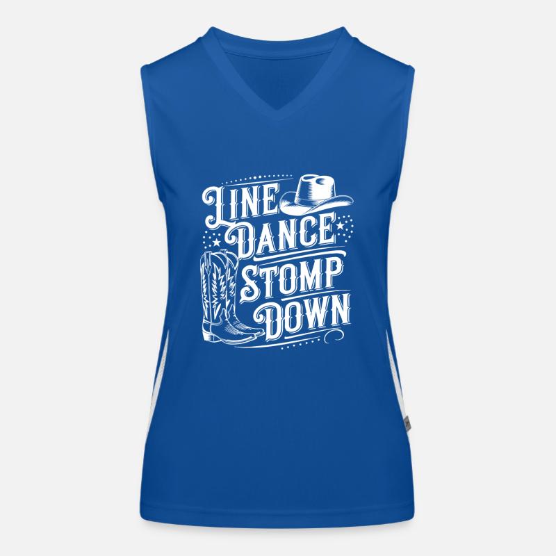 Line Dance Stomp Down Country Dance Funktionelles Kontrast-Tank Top für Frauen