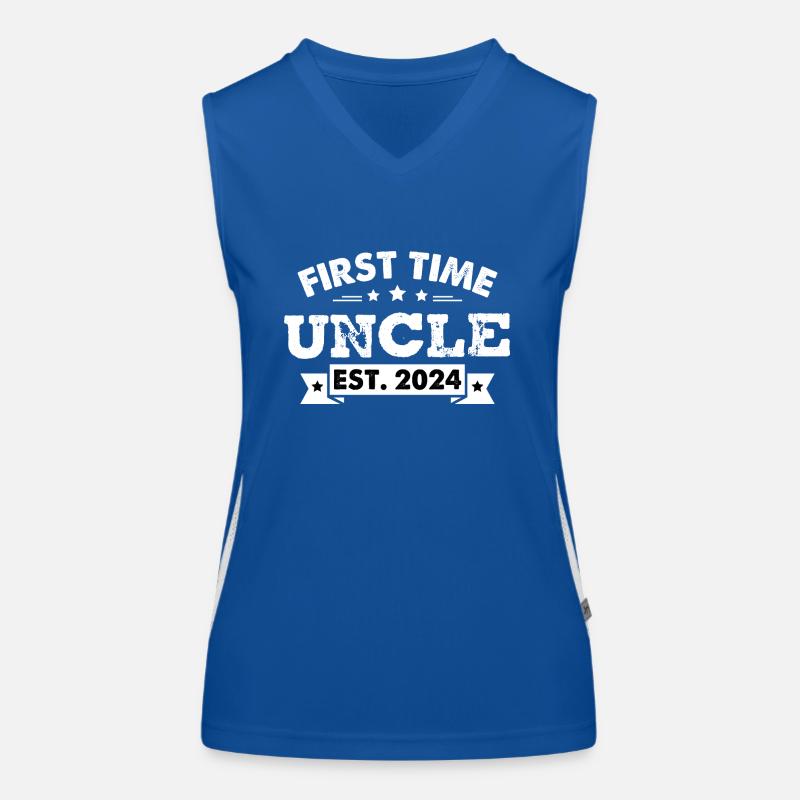 First Time Uncle Est. 2024 Women's Functional Contrast Tank Top