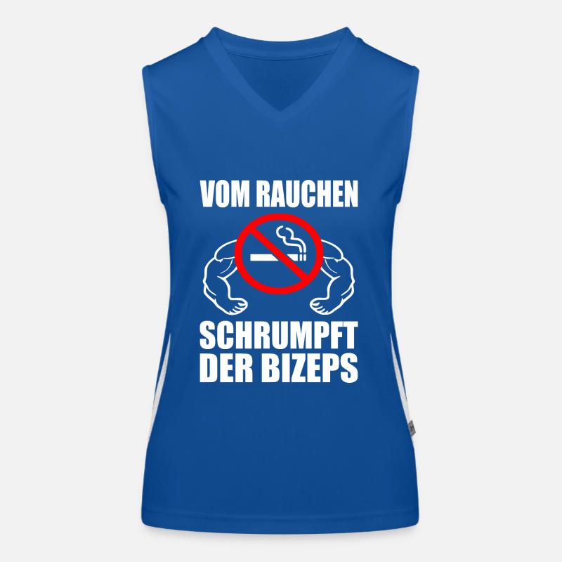 Vom rauchen schrumpft der bizeps Funktionelles Kontrast-Tank Top für Frauen