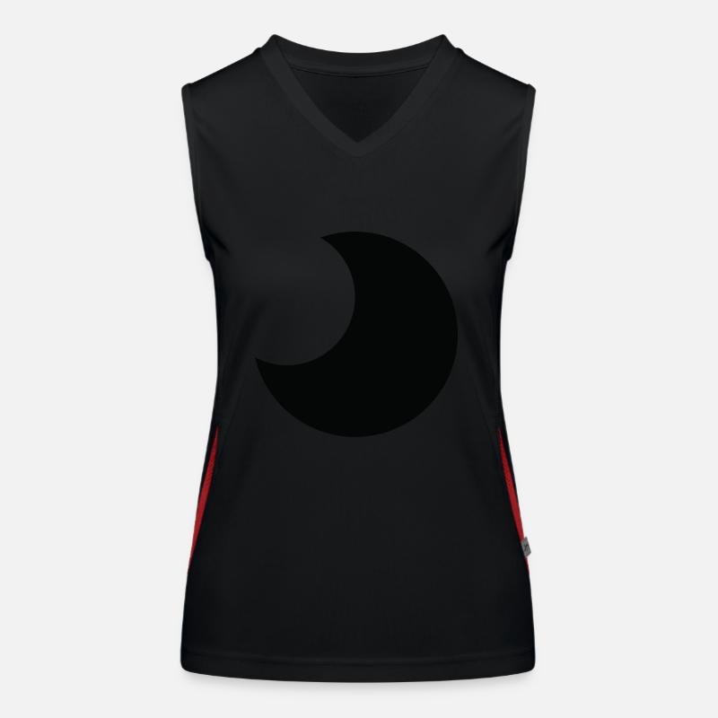 Moon Halloween Funktionelles Kontrast-Tank Top für Frauen