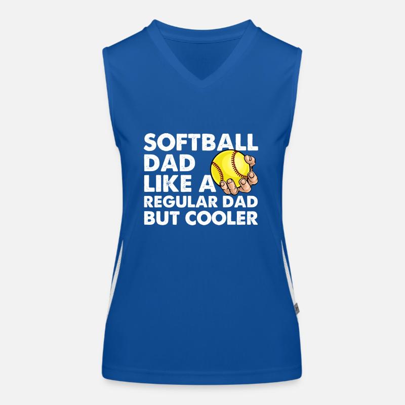 Softball Dad Like A Regular Dad But Cooler Funktionelles Kontrast-Tank Top für Frauen