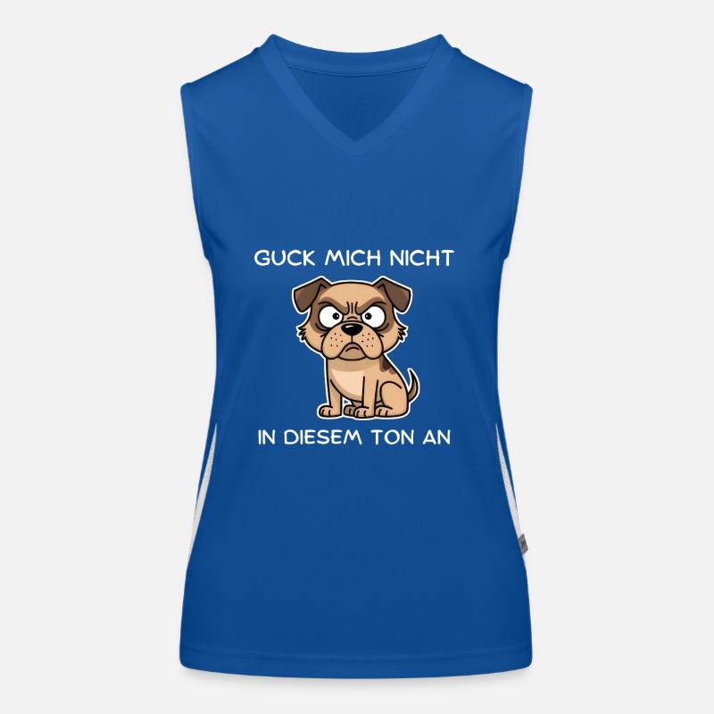 Ne me regarde pas sur ce ton - Chien Débardeur respirant contrasté Femme