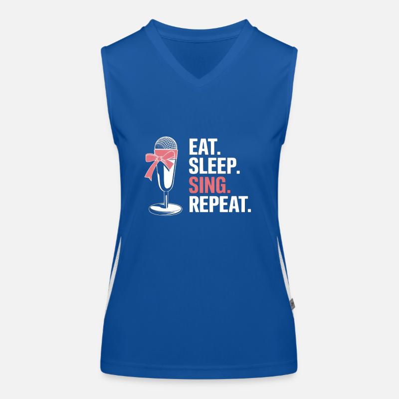 Eat Sleep Sing Repeat Women's Functional Contrast Tank Top