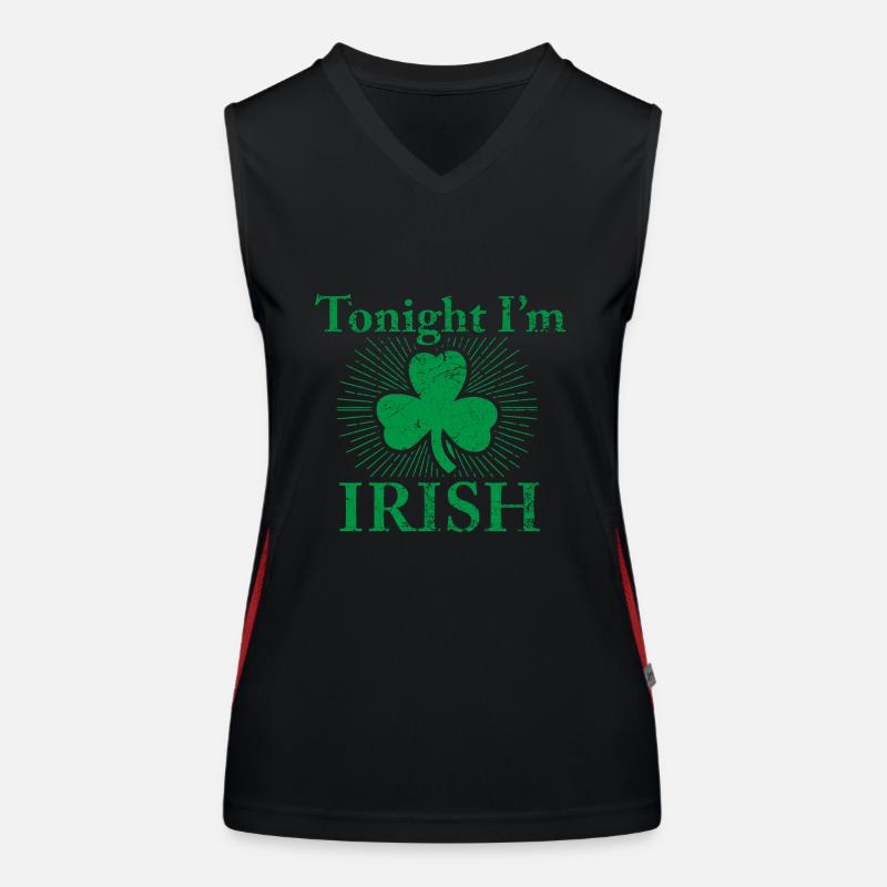 St. Patrick's Day Lucky Clover Irish Gift Idea Women's Functional Contrast Tank Top