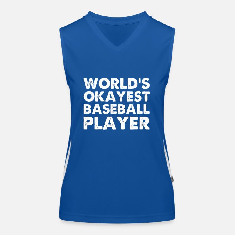Le joueur de baseball le plus correct du monde Débardeur respirant contrasté Femme