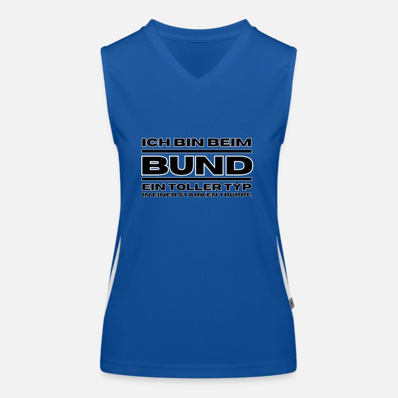 ICH BIN BEIM BUND Funktionelles Kontrast-Tank Top für Frauen
