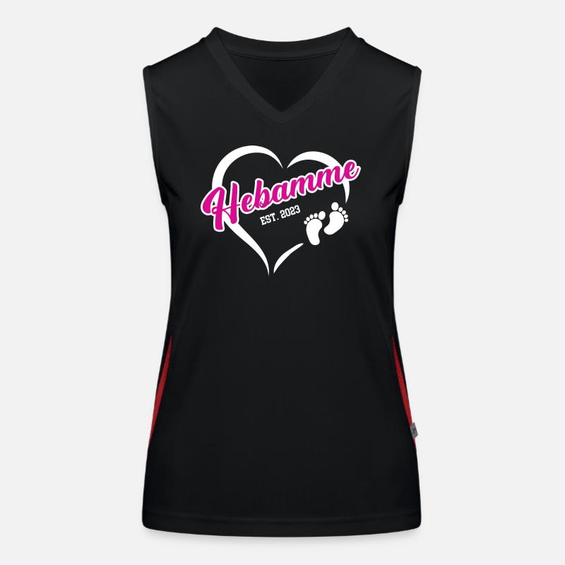 Hebamme 2023 Beruf Hebammenstudium Geburtshilfe Funktionelles Kontrast-Tank Top für Frauen