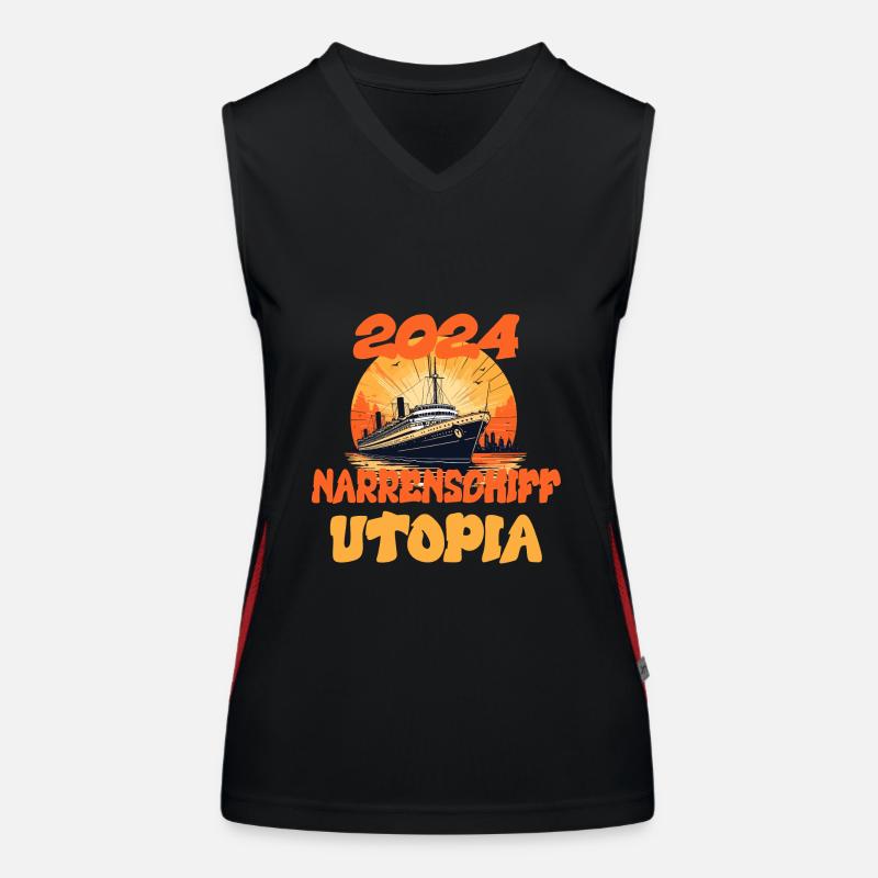 Narrenschiff Utopia, Zitat Funktionelles Kontrast-Tank Top für Frauen