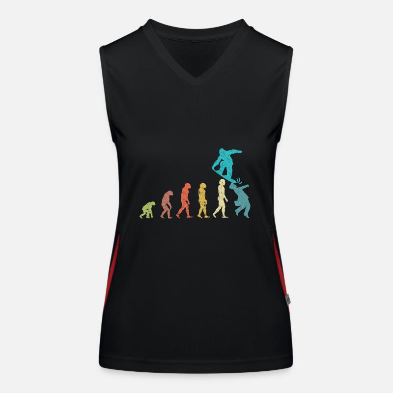 Snowboarder Evolution Snowboard Sport d'hiver Débardeur respirant contrasté Femme
