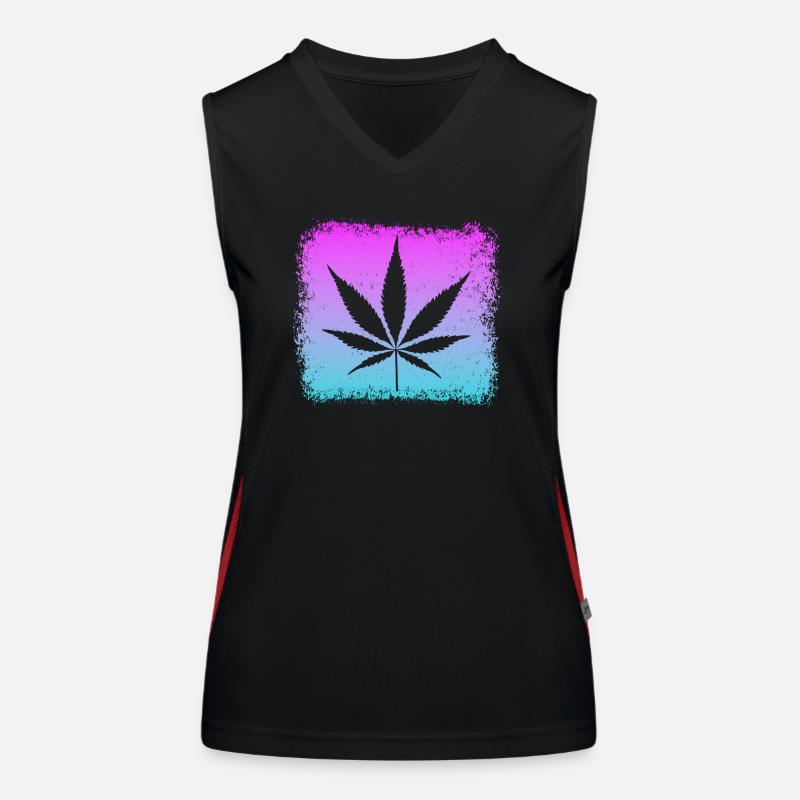 Kiffen Funktionelles Kontrast-Tank Top für Frauen