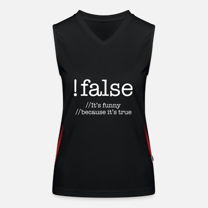 Cadeau de programmeurs de programmation de programmation erronée Débardeur respirant contrasté Femme