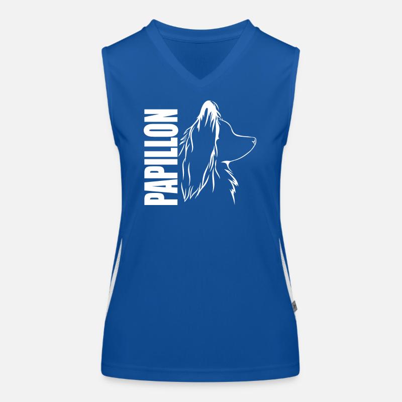 PAPILLON Profil Hunde Hund Wilsigns Funktionelles Kontrast-Tank Top für Frauen