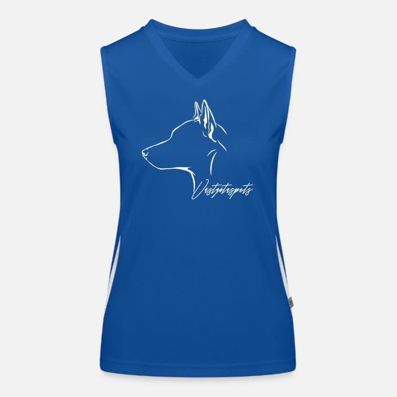 VÄSTGÖTASPETS Profil Chiens Wilsigns Débardeur respirant contrasté Femme