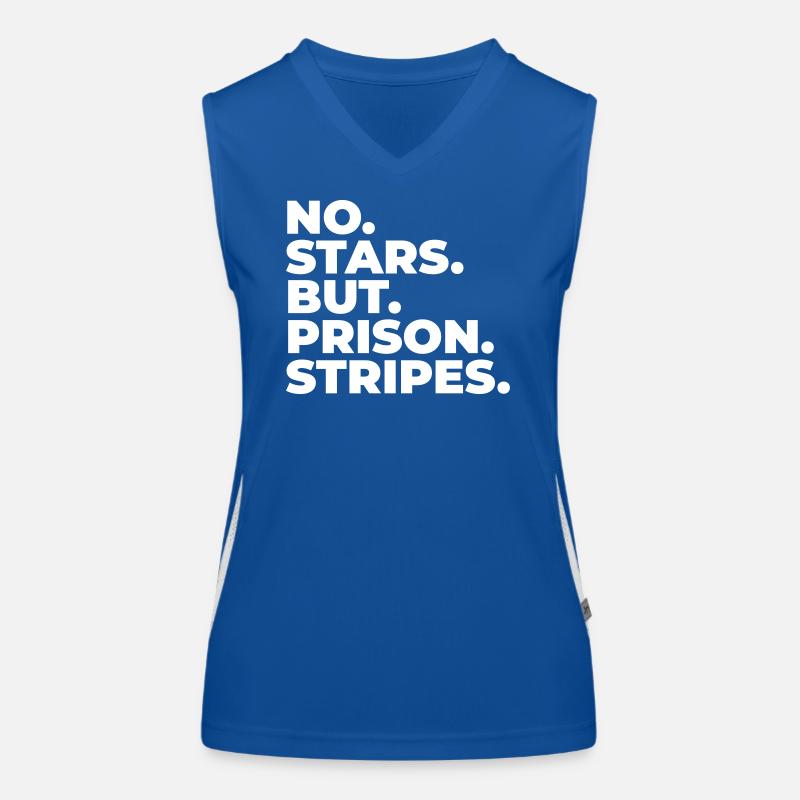 PAS DE PEINE VEDETTE CONDAMNÉ STRIPING PRISON MOBILE Débardeur respirant contrasté Femme