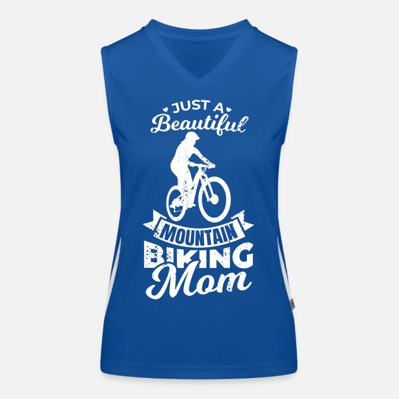 Nur eine schöne Mountainbike Mutter Funktionelles Kontrast-Tank Top für Frauen