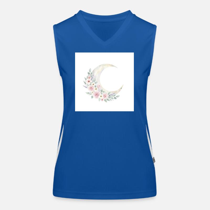 Couronne de fleurs de lune Débardeur respirant contrasté Femme