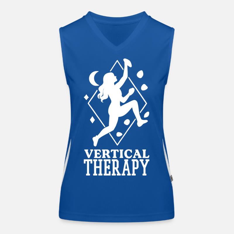 Vertical Therapy: Bouldern & Klettern Boho Design Funktionelles Kontrast-Tank Top für Frauen