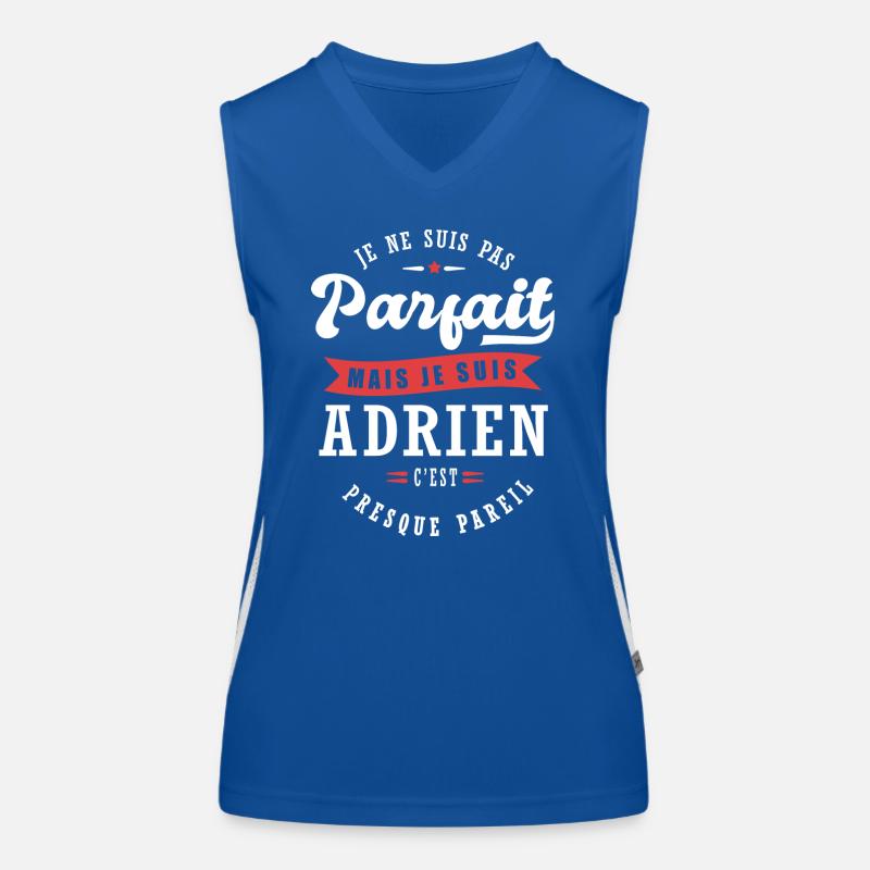 Adrien Parfait Cadeau prenom adrien Débardeur respirant contrasté Femme