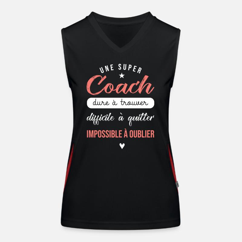 Super coach cadeau coach retraite une super coach Débardeur respirant contrasté Femme